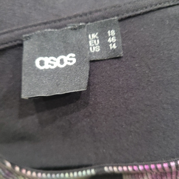 Asos Metallic Sleeveless Dress Women's Sz 14 - Picture 4 of 7